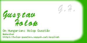gusztav holop business card