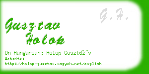 gusztav holop business card